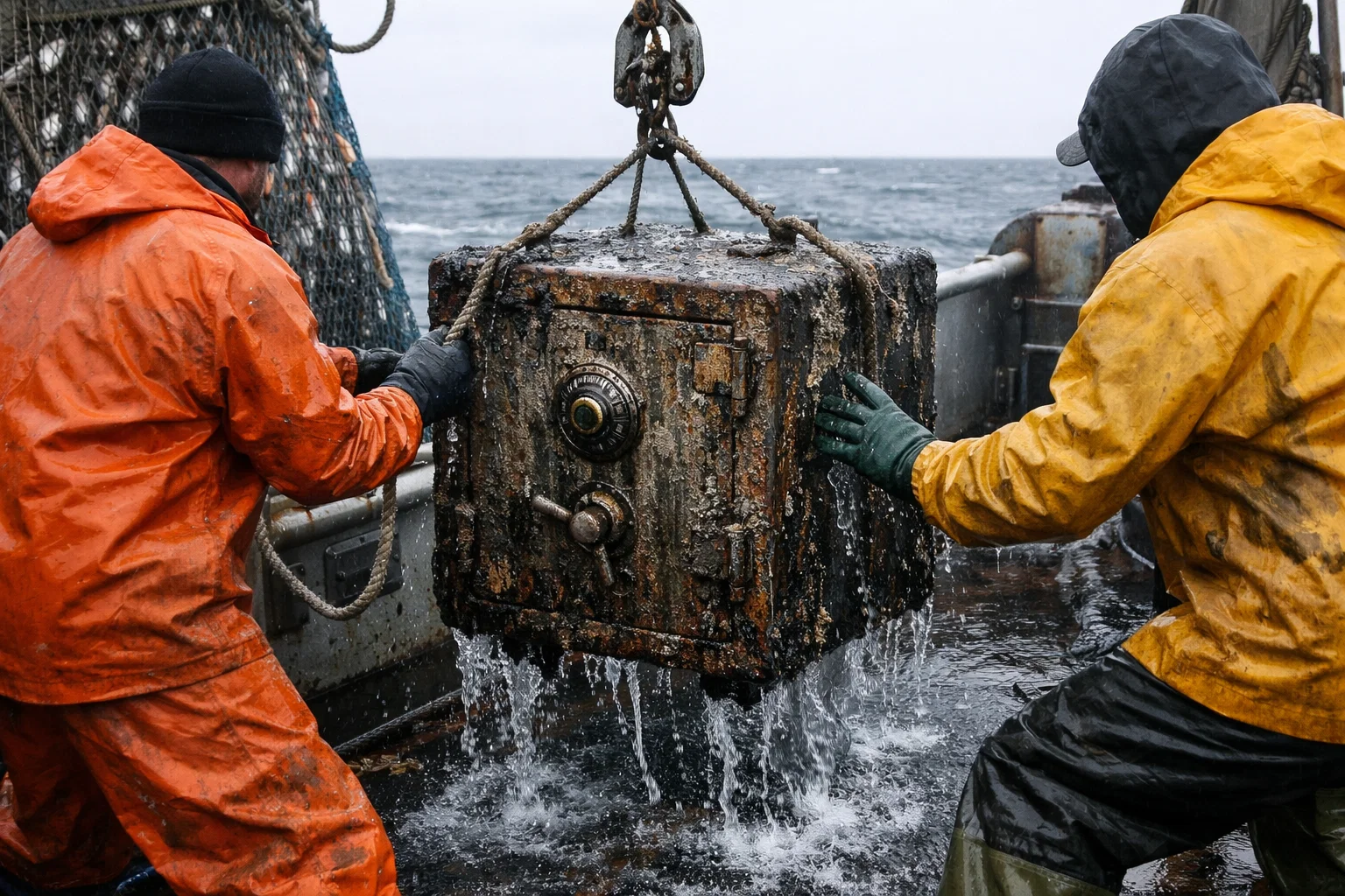 Angler haben zufällig einen Safe gefischt – der Inhalt hat sie verblüfft